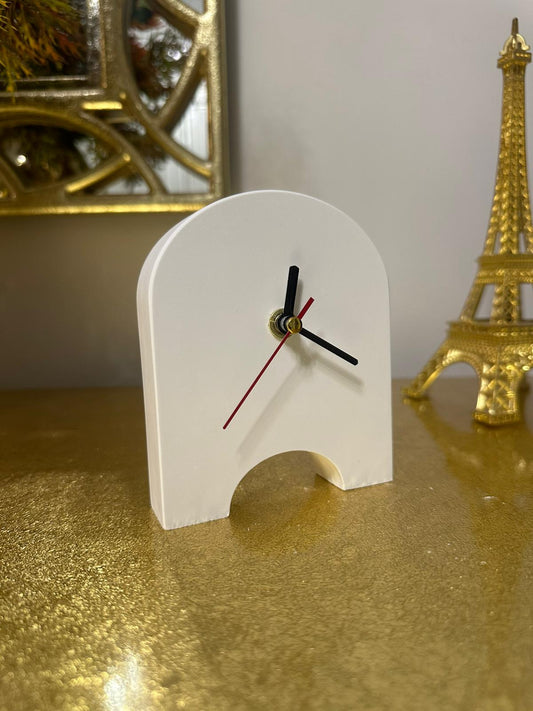 Ayaklı Masa Saati - Dekoratif Masa Saati - Siyah Akrep Yelkovan