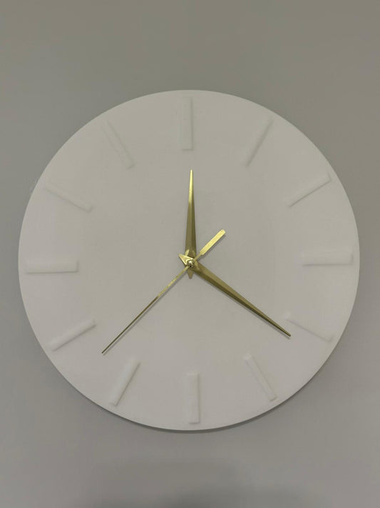 Dekoratif Duvar Saati - Gold Akrep-Yelkovan - 27,5*27,5 cm