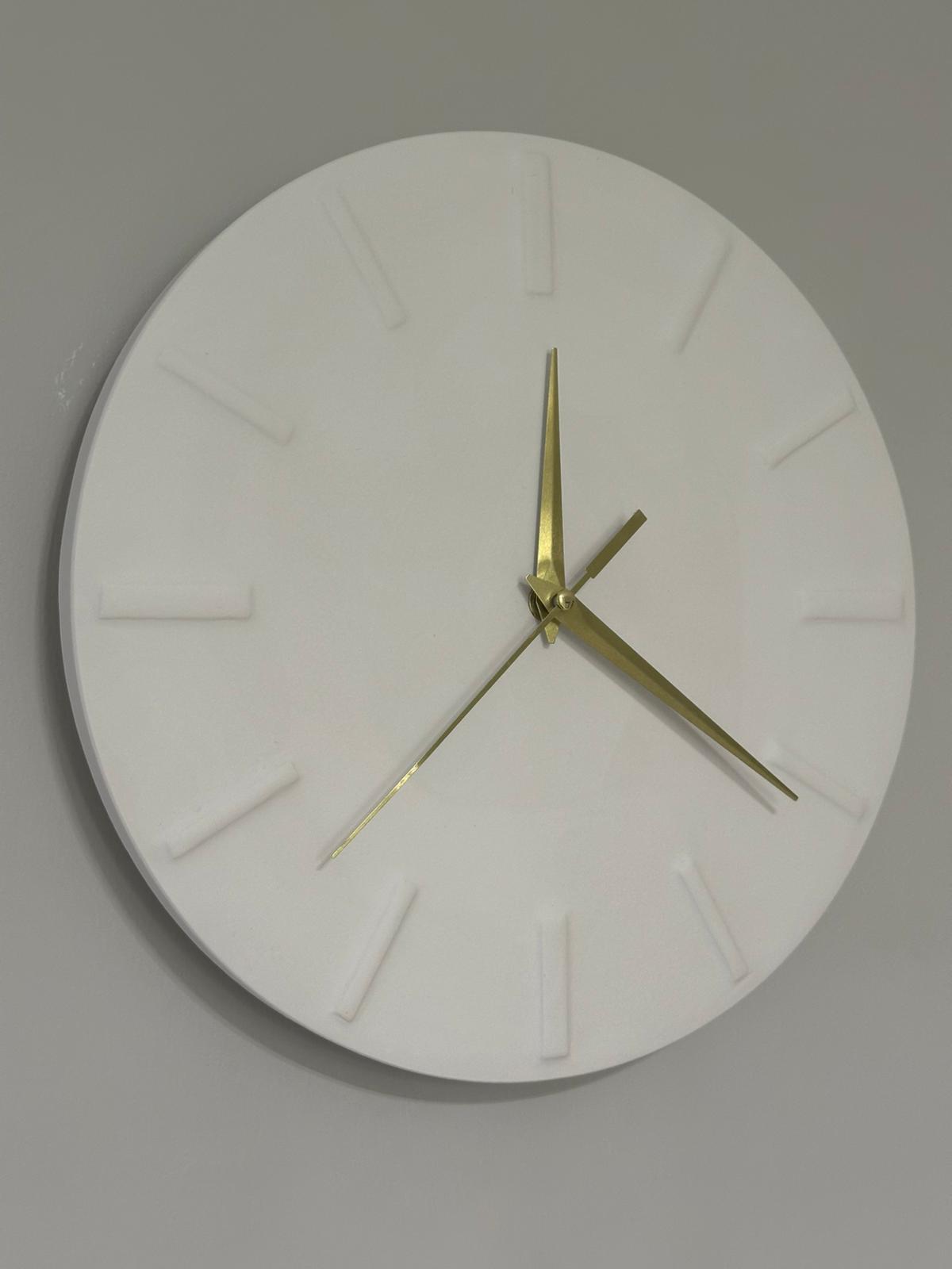 Dekoratif Duvar Saati - Gold Akrep-Yelkovan - 27,5*27,5 cm