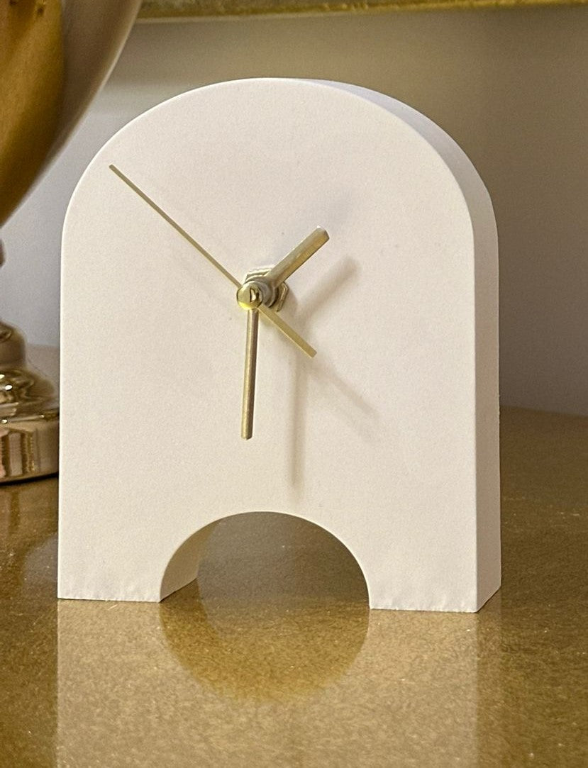 Ayaklı Masa Saati -  Dekoratif Masa Saati - Gold Akrep Yelkovan