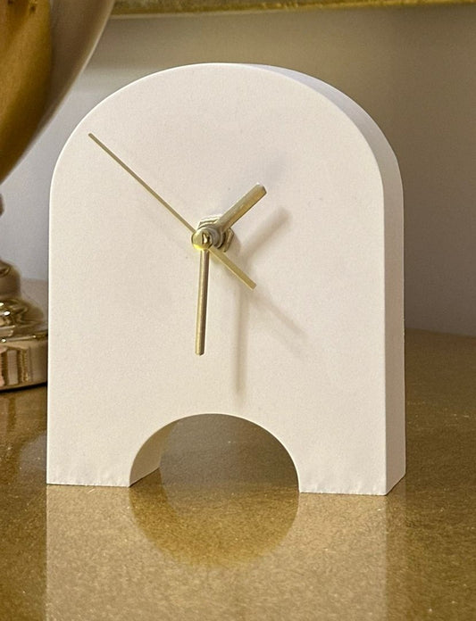 Ayaklı Masa Saati -  Dekoratif Masa Saati - Gold Akrep Yelkovan