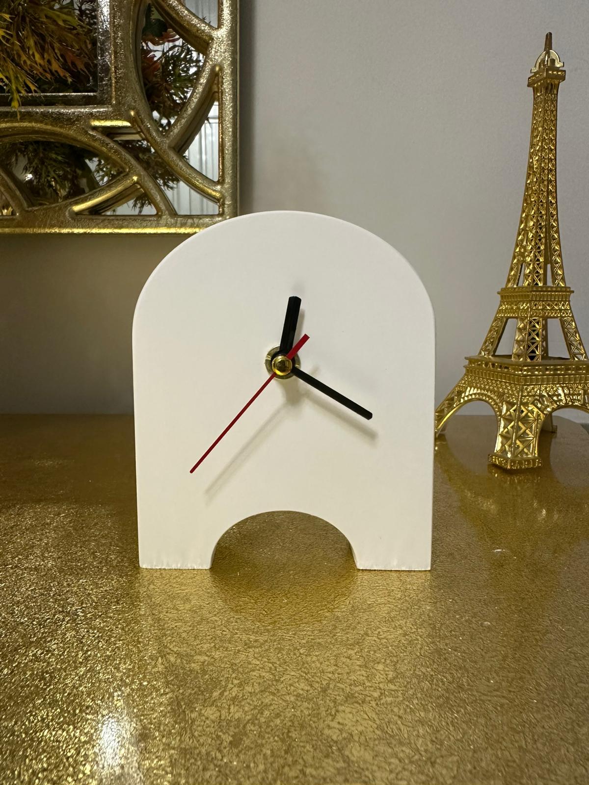 Ayaklı Masa Saati -  Dekoratif Masa Saati - Siyah Akrep Yelkovan