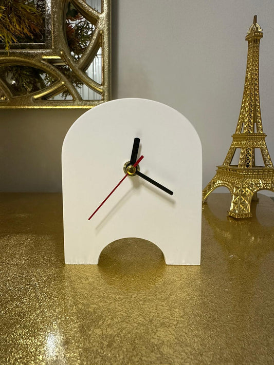 Ayaklı Masa Saati -  Dekoratif Masa Saati - Siyah Akrep Yelkovan