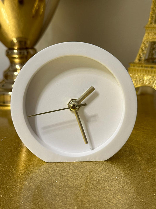 Oval Dekoratif Masa Saati -  Gold Akrep-Yelkovan