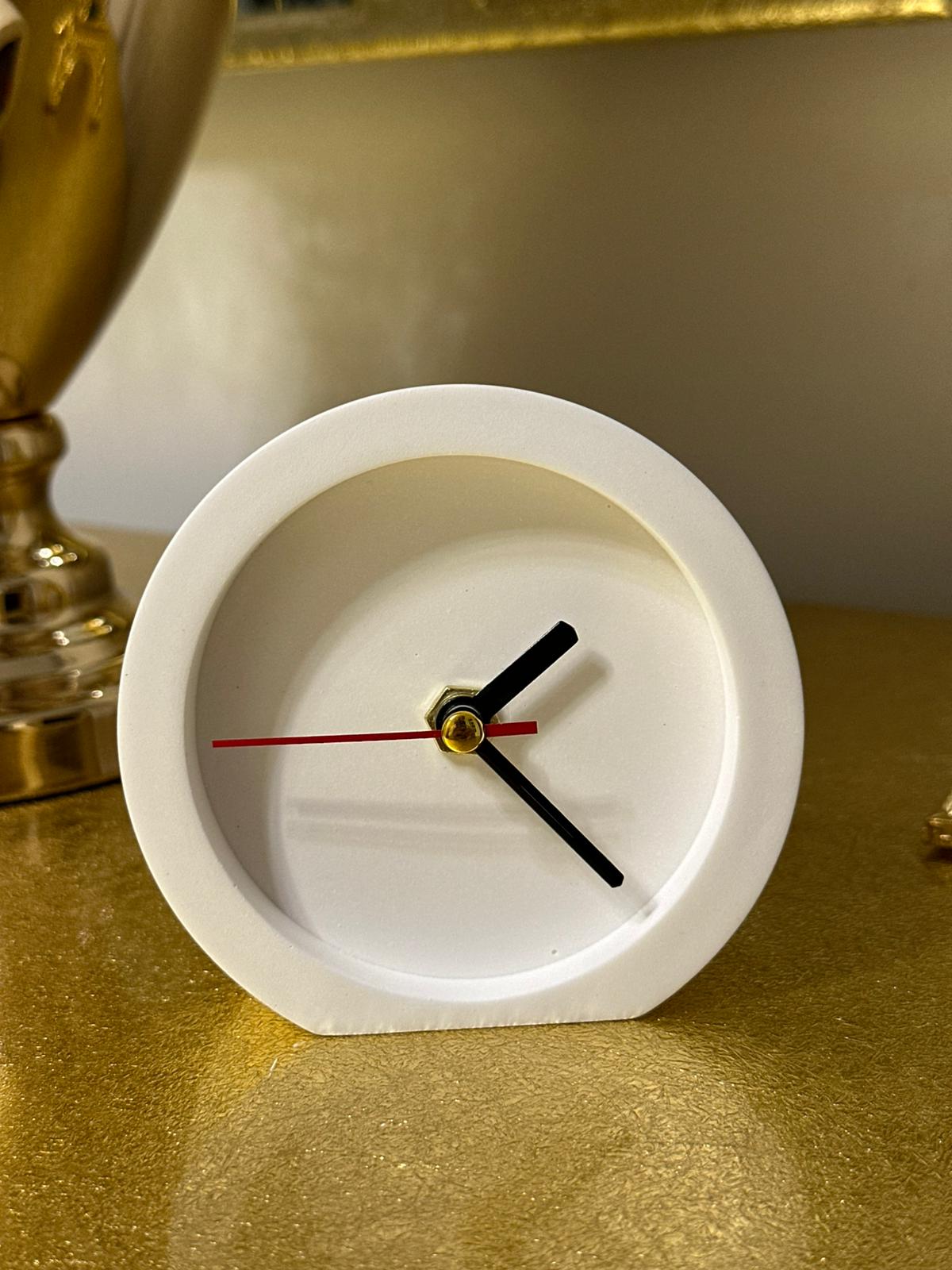 Oval Dekoratif Masa Saati -  Siyah Akrep-Yelkovan