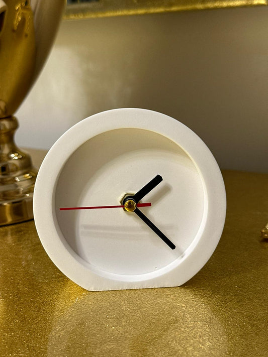 Oval Dekoratif Masa Saati -  Siyah Akrep-Yelkovan